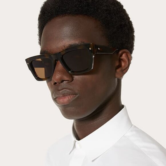 NEW XXII VLS-106B-50 VALENTINO SUNGLASSES HAVANA UNISEX EYEWEAR VALENTINO - Picture 5 of 11